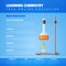 Online science education concept. Fundamentals of chemistry.