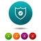 Online security icon. Secure badge symbol sign. Web Button.