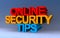 online security tips on blue