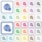 Online Shekel payment outlined flat color icons