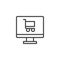 Online shop outline icon