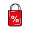 Online shopping bag percentage discount market