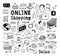 Online shopping e-commerce icons. illustration