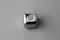 Online shopping icon on metal cube for futuristic & creative style