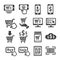 Online shopping icon set