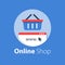 Online shopping, internet purchase, grocery basket