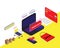 Online Shopping Isometric