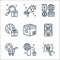online shopping line icons. linear set. quality vector line set such as buying, internet, add to cart, qr code, delivery box,