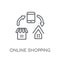 Online shopping linear icon. Modern outline Online shopping logo