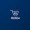 Online shopping logo design, shopping logo design template, modern and creative shopping logo vector, click shop logo icon design.