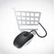 Online shopping mouse concept illustration design
