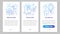 Online shopping onboarding mobile app page screen with linear co
