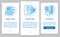 Online shopping onboarding mobile app page screen with linear co