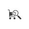 Online shopping search vector icon