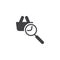 Online shopping search vector icon
