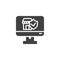 Online shopping security vector icon