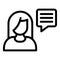 Online speaker icon, outline style