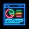 Online Statistician Analysis neon glow icon illustration
