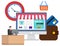 Online Store, Buying in Internet Selling on Site