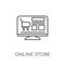 Online store linear icon. Modern outline Online store logo conce