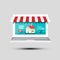 Online Store Symbol. Virtual Shop Vector Icon.