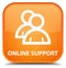 Online support (group icon) special orange square button