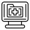 Online system drugs icon, outline style