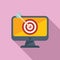 Online target icon flat vector. Ad group