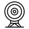 Online target icon outline vector. People work