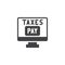 Online taxes pay vector icon
