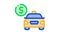 Online Taxi Payment Icon Animation