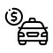 Online Taxi Payment Icon Vector Illustration