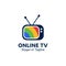 Online television logo design. Smart TV icon. Streaming TV logo