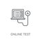 Online test linear icon. Modern outline Online test logo concept