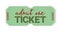 Online ticket in retro style. Old-school ticket for cinemas, screenings, online, parties.