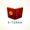 Online torah or tanah vector logo.
