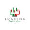 Online trading technology vector illustration logo