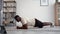 online training black man lazy sport fitness