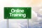 Online Training Green Road Sign