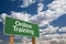 Online Training Green Road Sign Over Sky