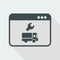 Online truck assistance - Vector flat icon