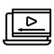 Online video course icon outline vector. Digital training