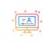 Online Video Education line icon. Notebook sign. Vector
