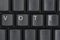 Online Vote Empty Black Computer Keyboard