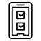 Online voting icon outline vector. Election vote