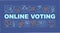 Online voting word concepts banner