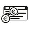 Online web credit money icon simple vector. Change safe wallet