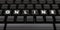 ONLINE white letter text on black computer laptop keyboard background. Sale job education. 3d render
