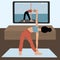 online yoga class illustration