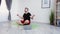 online yoga practice calm man mental balance